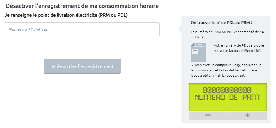 point de livraison électrique ou point de référence mesure à indiquer sur le site Enedis